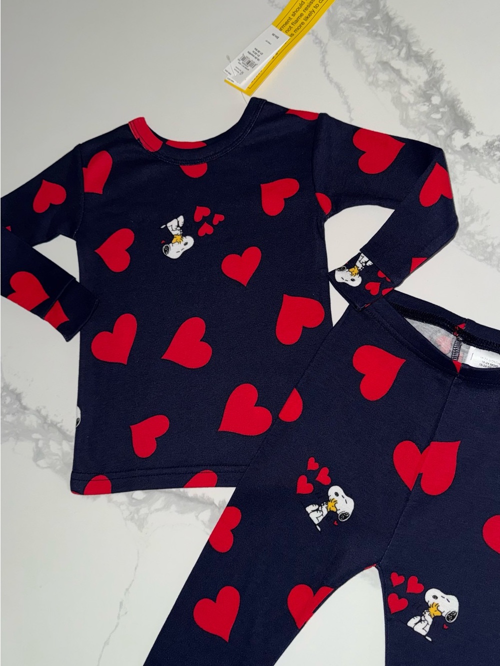 Baby GAP Snoopy & Hearts Pajamas NEW 18-24M